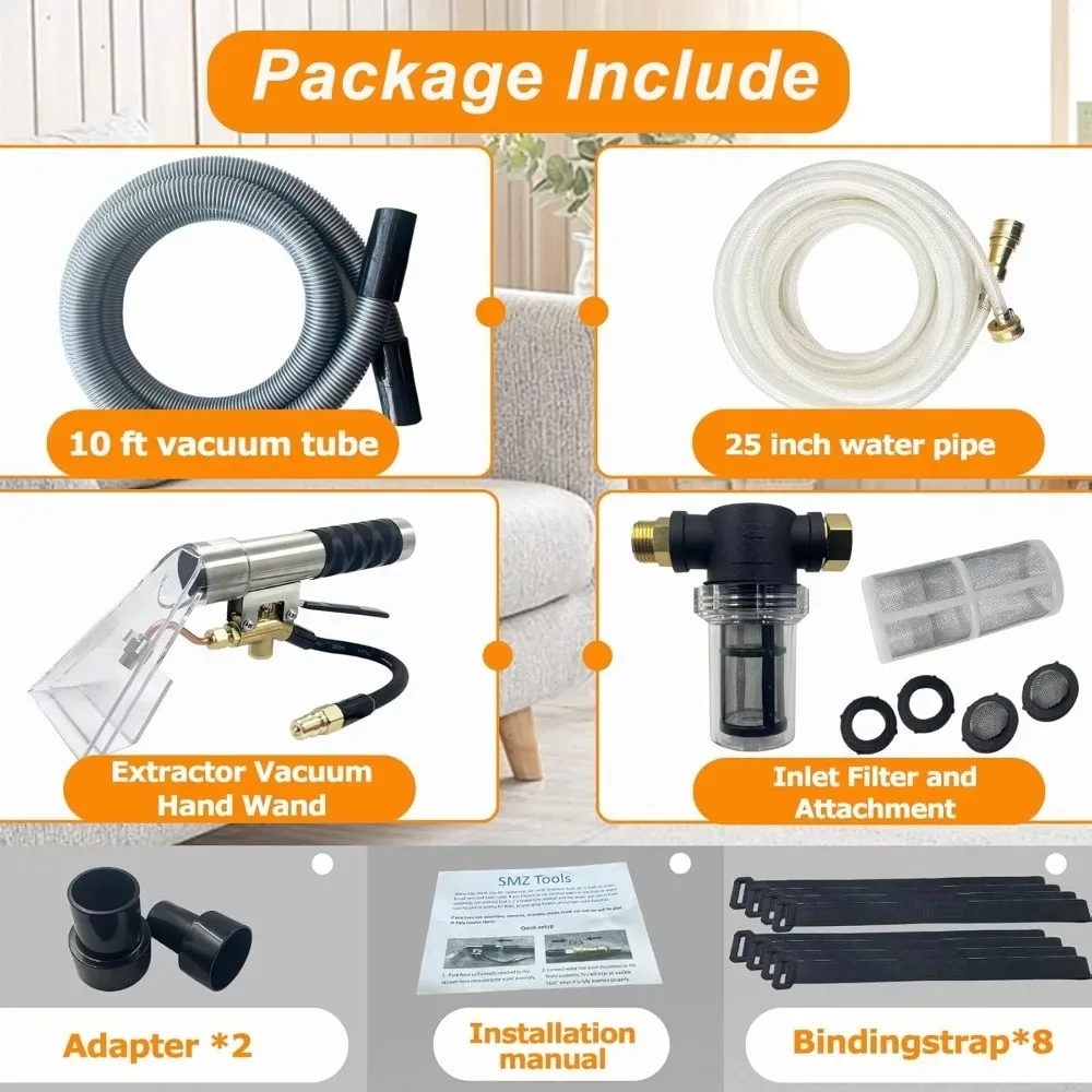 حار بيع! Shop Vac Extractor Kit، مجموعة خرطوم مستخرج أفضل مع عصا وخرطوم للمفروشات، وتنظيف السجاد ومتجر تفصيل السيارات