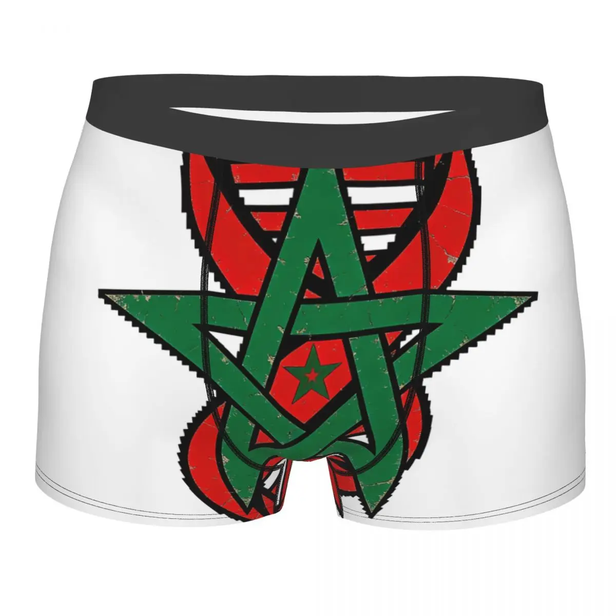 

Novelty Morocco Moroccan Flag Boxers Shorts Underpants Male Breathbale Briefs Underwear