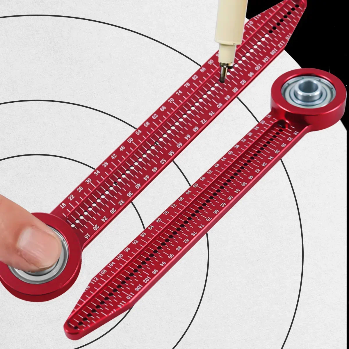 Calibro per scriba per la lavorazione del legno, bussola per disegno di carpenteria, strumento di disegno circolare, righello per fori, calibri per scriba di precisione, strumento per marcatura