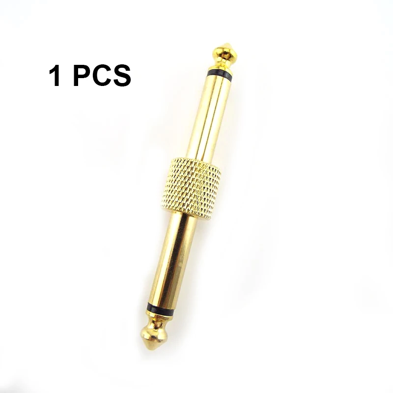 6.35mm Mono Jack Audio Adapter Connector Guitar Effect Pedals Instrument Convert Metal Solder Plug Patch Adaptor
