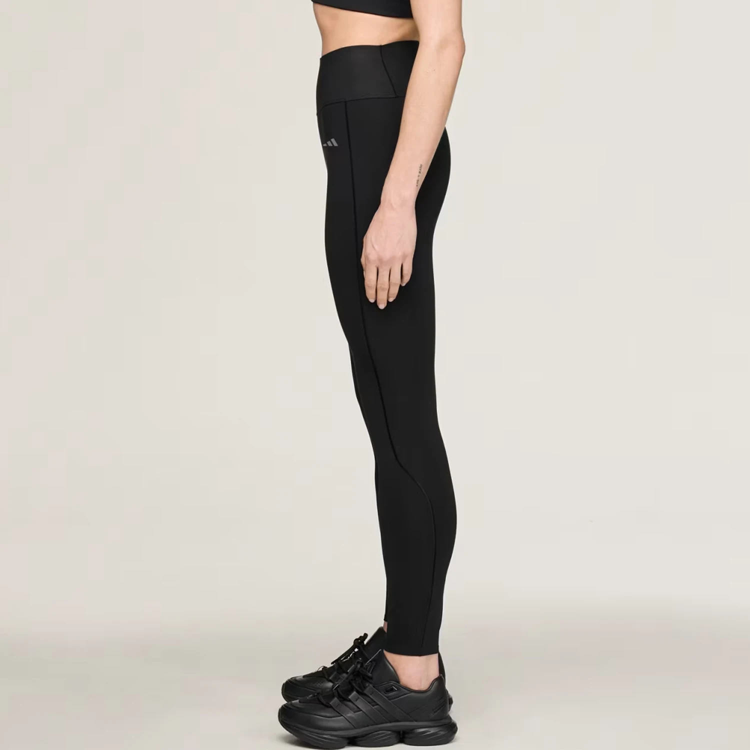 Adidas genuine fashionable women's high waisted training sweat absorbing sports pants KD9190