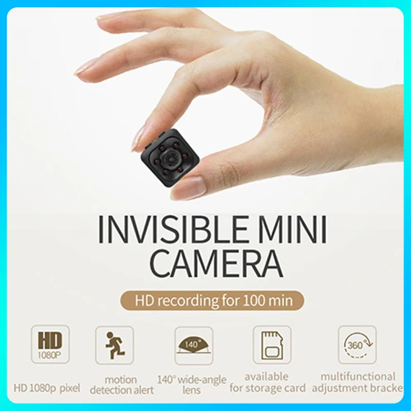 Mini caméra arrière automatique avec capteur de vision nocturne, micro caméra DVR révélant la voix, enregistreur vidéo Dvr de voiture, SQ11 HD, 1080p