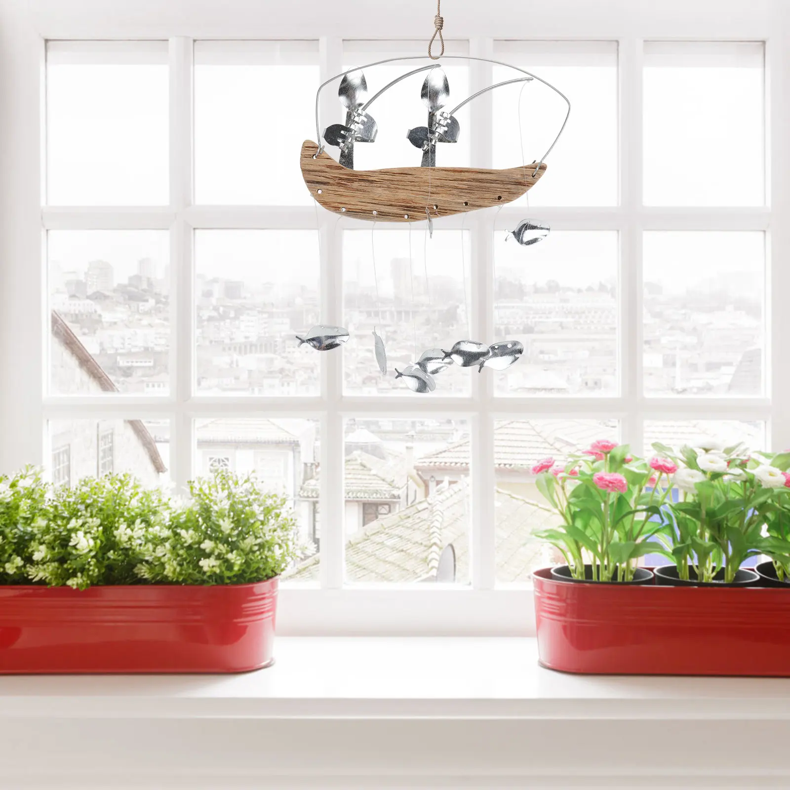 

1Pcs Fisherman-Style Windbell Unique Wind Bell Decorative Patio Hanging Bell Home Garden Room Creative Wind Chime Beautiful