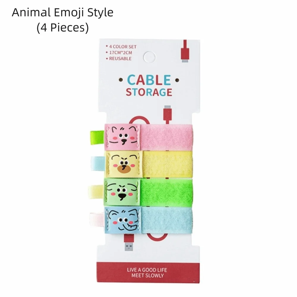 

New Cartoon Data Cable Storage Tie Multi-function Portable Cable Organizer Earphone Computer Cable Strap Travel Cable Winder