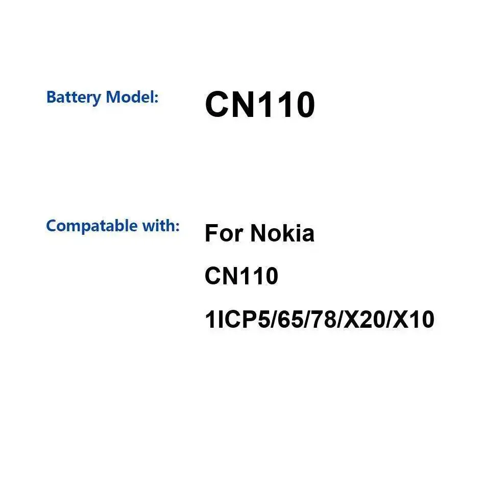 

4470Mah For Nokia X20 X10 CN110 1ICP5 65 78 Mobile Phone Battery High-Capacity Long-Lasting