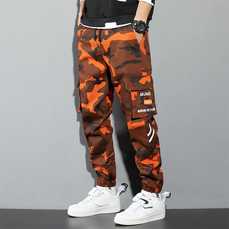 

Camo Cotton Multi Camouflage Street Wear Korean Style Fashion Casual Pants Black Cargo Pants Men Y2K Streetwear Green Plus Size