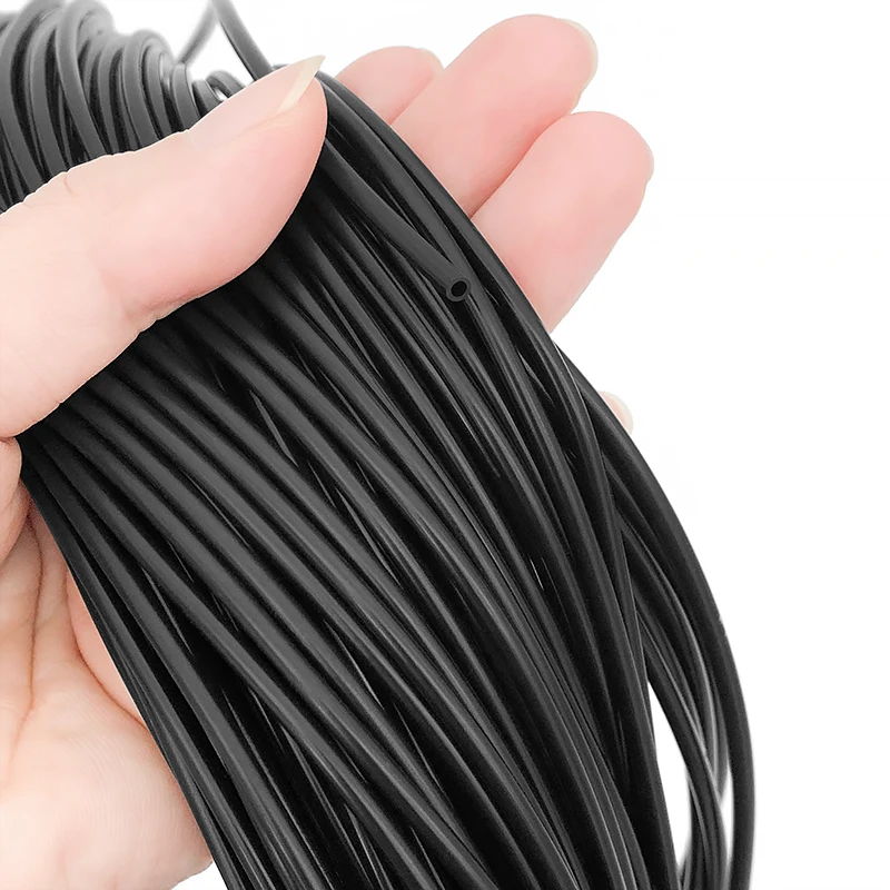 5M Black Silicone Rubber Mini Hose Food-Grade Flexible Nontoxic Small Hoses OD1 2 3 4 5 6mm Laboratory Capillary Tube