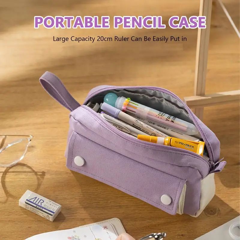 Pencil Pen Large-Capacity  Case Multifunctional Ladies Cosmetic Bag Cute Large Storage High Capacity Pouch Holder Organizer