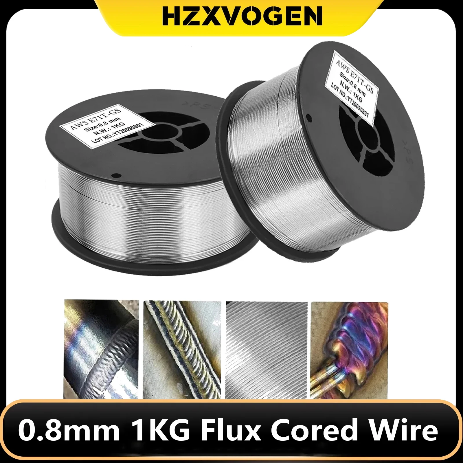 hzxvogen mig soldagem flux cored wire gasless fios ferro aco carbono acessorios soldador mig solda 08 mm 1kg 01