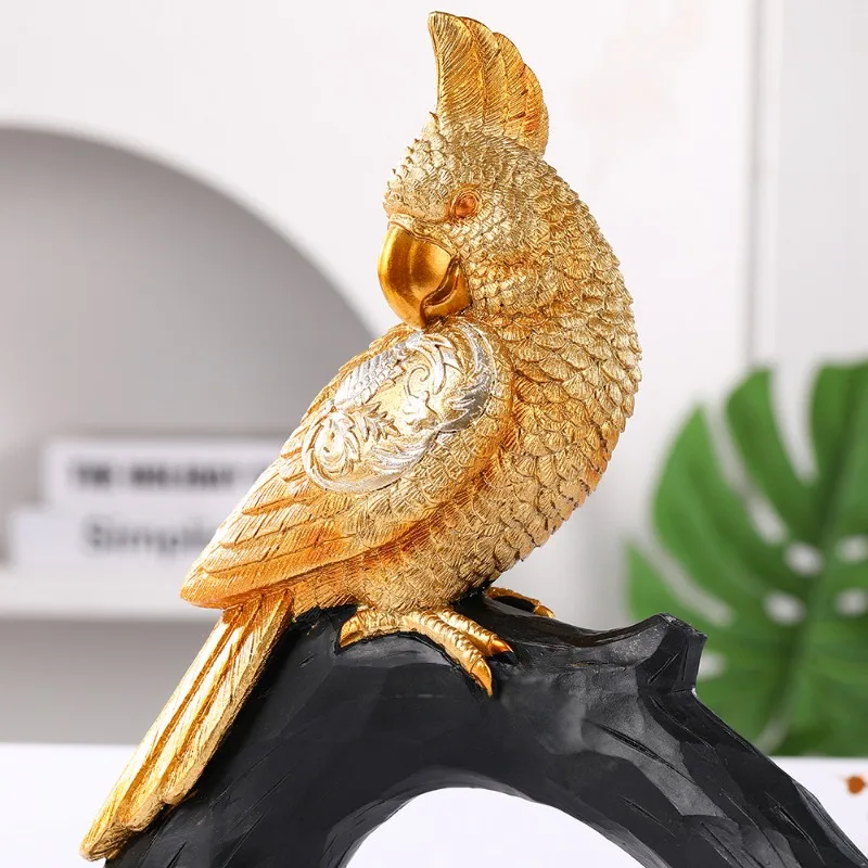 

Parrot Resin Statue, Branch Table Decoration, Bird Statue Sculpture, Office Home Desk Decoration, Animal Statue