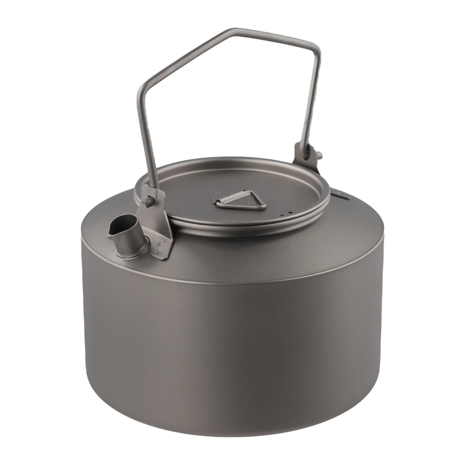 /Pure /Ti For Kettle 980ml With Foldable Handle For Ultralight Coffee For Teapot Gray For Outdoor Camping Hiking Backpacking Coo