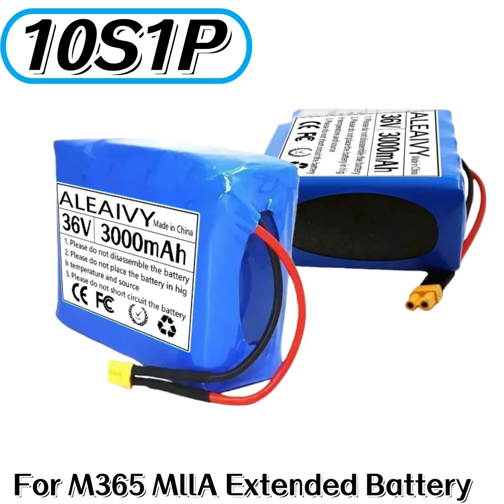 36V 3000mAh 10S1P 18650 Battery Pack for M365 MIJIA Pro Electric Scooter XT30/XT60 Plug Extended Range.