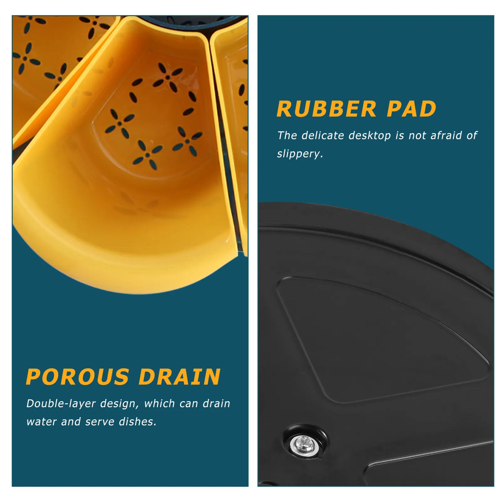 

1 шт. Вращающаяся корзина для слива воды с отсеками, поднос для фруктов и овощей, органайзер для кухонного хранения (хит продаж)