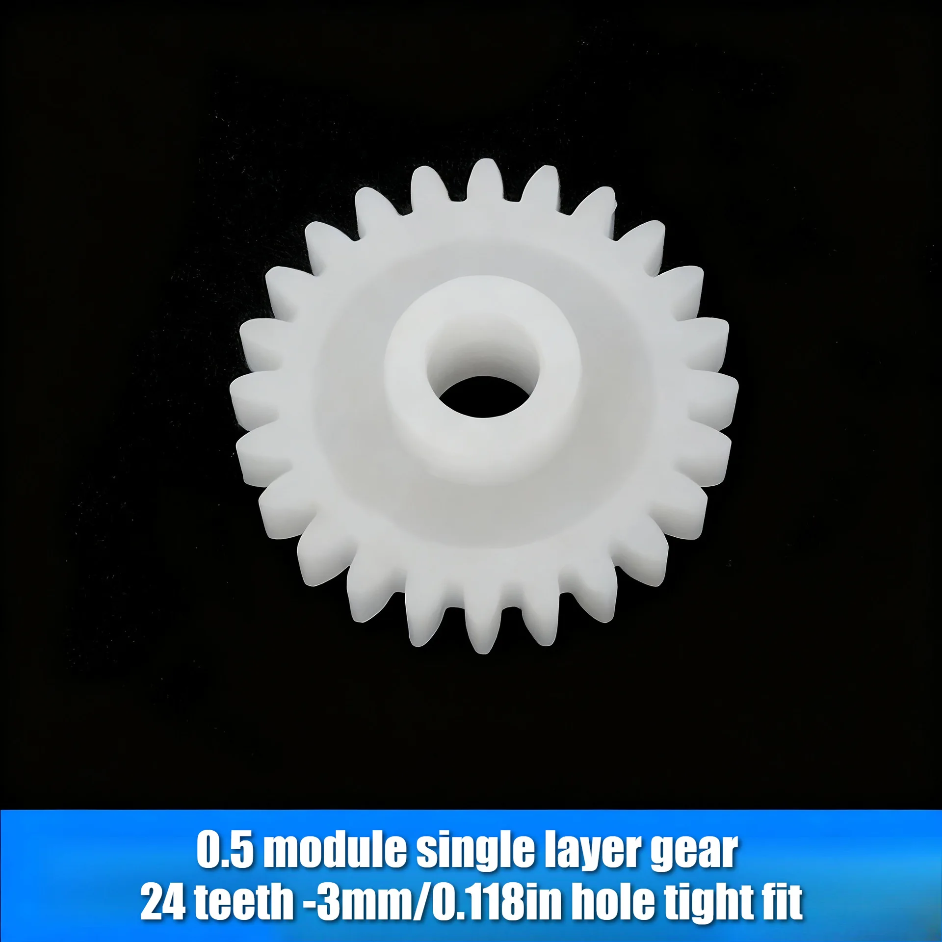 243A  100pcs 0.5 module plastic single-layer gear rack with 24 teeth, 3A scientific hardware accessory material