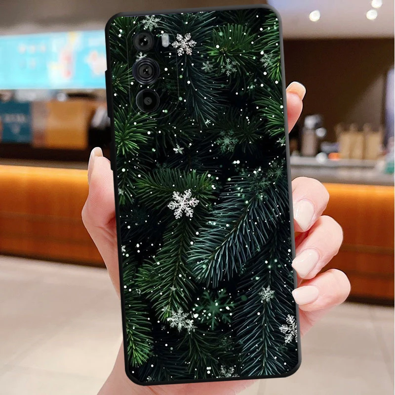 حافظة هاتف لهاتف موتورولا إيدج 60 50 40 30 Ultra Neo Fusion 50 40 Pro Moto G Stylus G Play G Power G شتاء عيد الميلاد ندفة الثلج #1