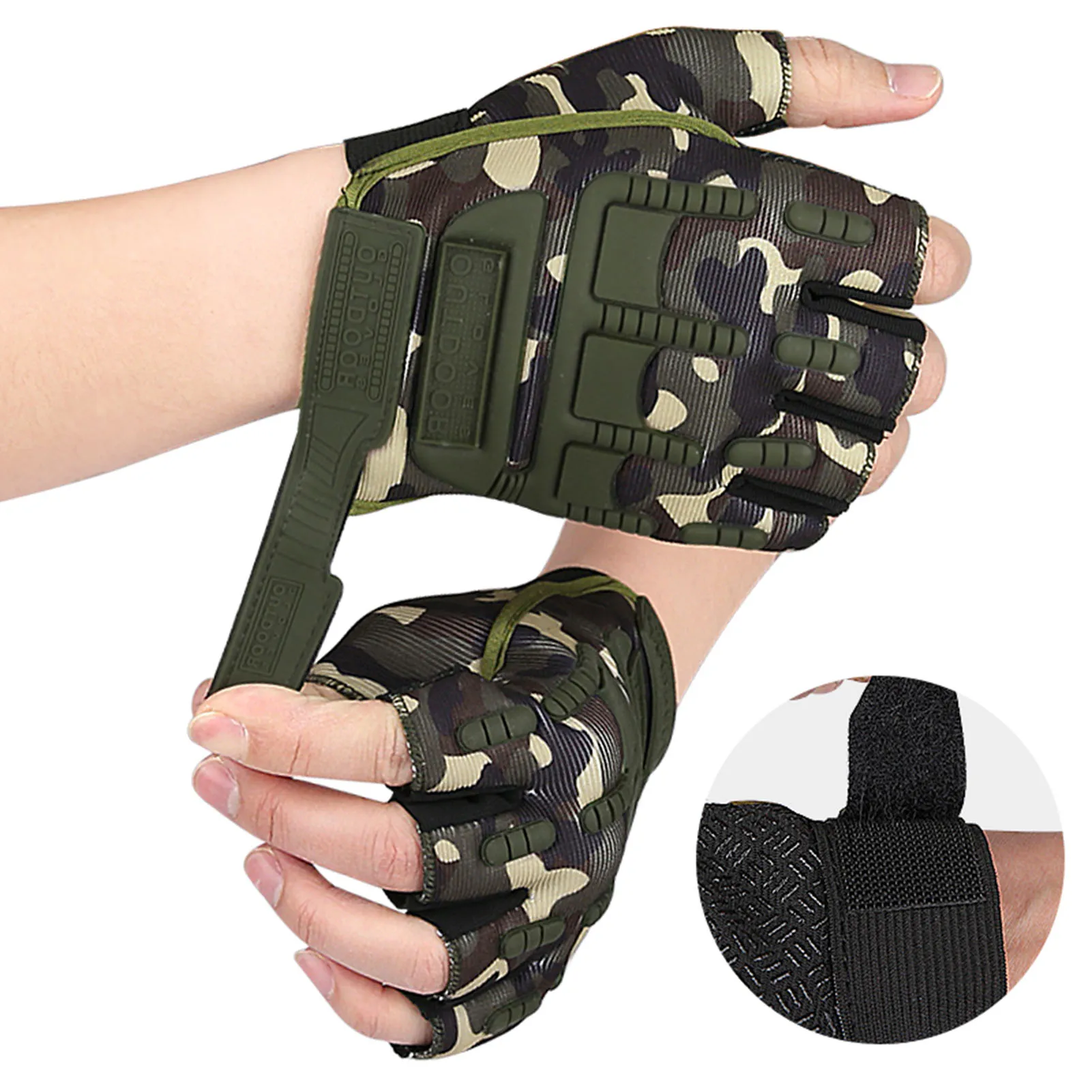 Anti-Rutsch-Halbfingerhandschuhe, atmungsaktive Sporthandschuhe mit 3D-Anti-Rutsch-Dosierpartikeln für Radfahren, Sport, Fitness