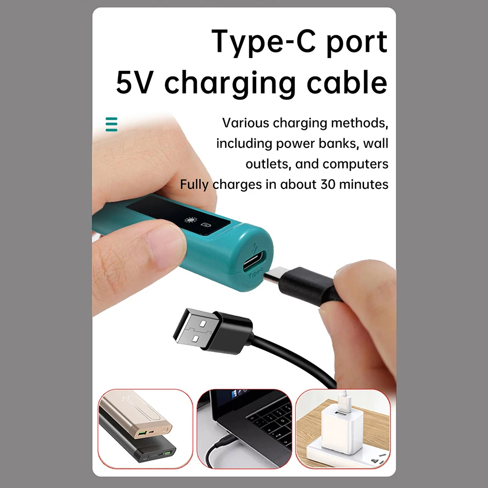 Portable Soldering Iron Set Intelligent Adjustable Temp Fast Heating Cordless Digital Display Electric Soldering Iron 800mAh