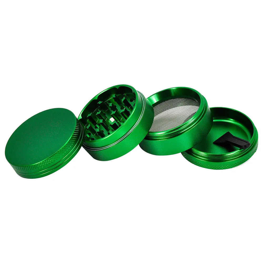 4-pieces 40mm Herb Tobacco  Grinder Smoking Accessories Manual Hand Grass Spice Aluminium zinc Grinder Smoking Pipe