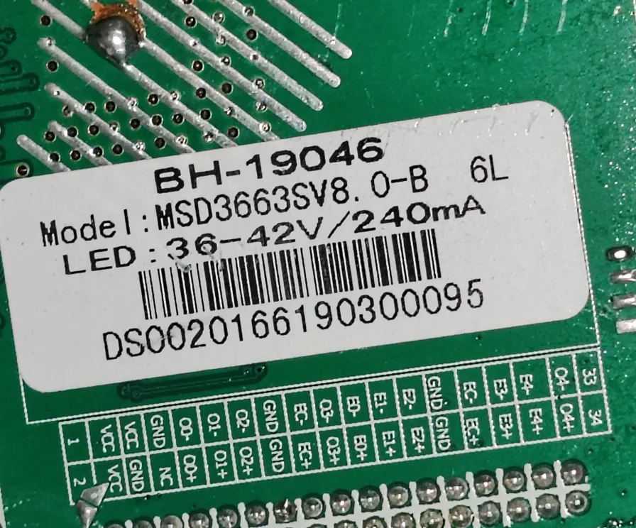 Free shipping! MSD3663SV8.0    BH-19046 BH-19218  BH-19217  LED TV motherboard tested well   34--42V  240ma