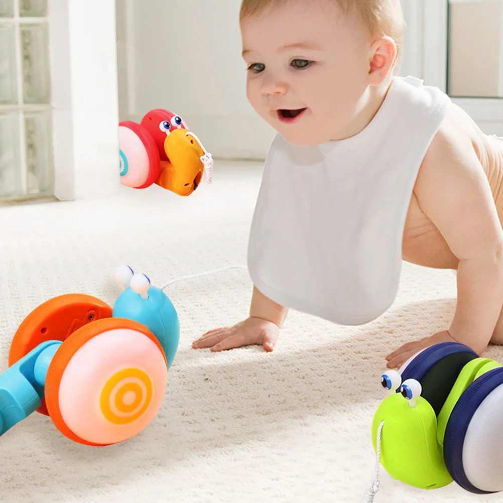 الحلزون سحب سلسلة زميل اللعب مشاية للأطفال طفل الجر سحب تعلم الطفل المشي التعليم المبكر لعبة سحب الحلزون #6