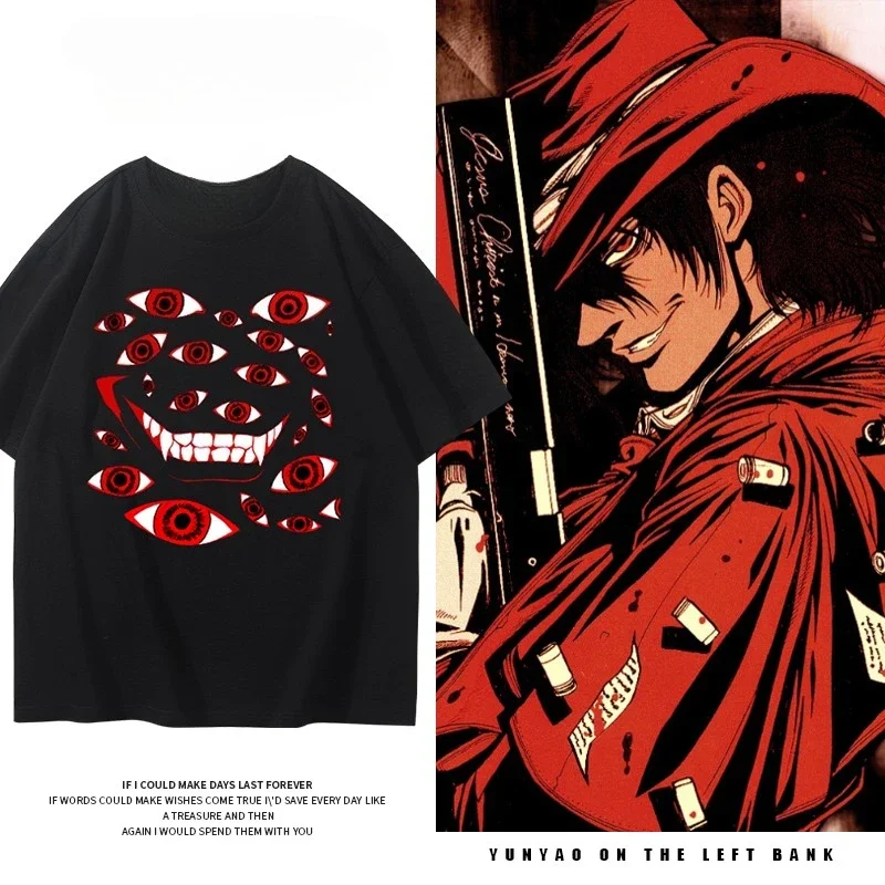 

Hellsing Anime T-shirt, Inspired Anime Alucard T-shirt Adult gothic women clothing y2k top goth gothic Card Captor Sakura