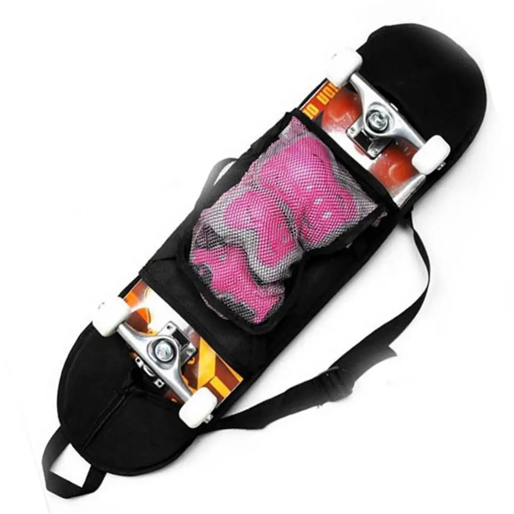 Bolsa de transporte para monopatín, mochila de protección para deportes al aire libre, estuche de transporte para Longboard, color negro, 81cm