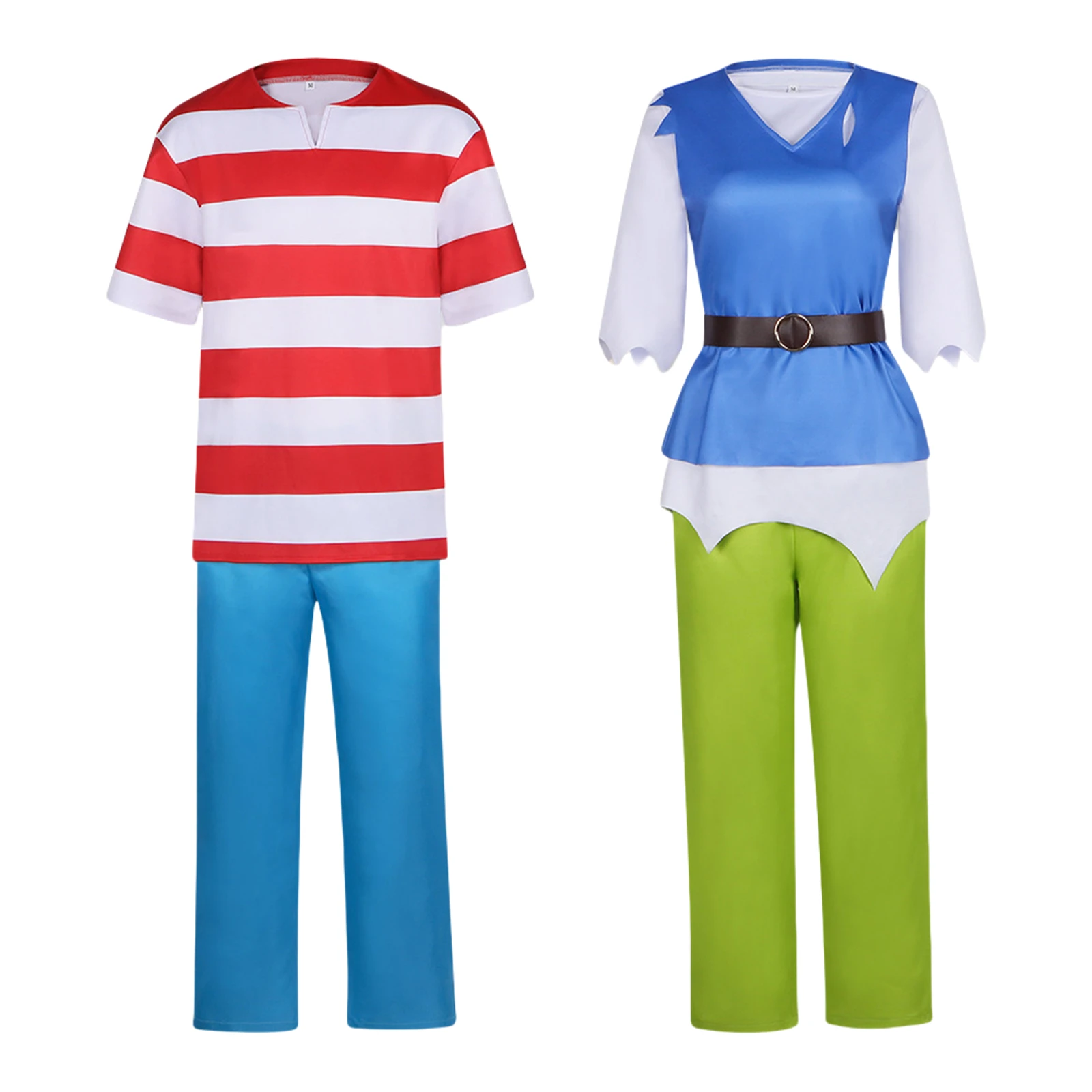 

Captain Sabertooth Pirate Marco Veronica Cosplay Costume Anime Men'S Striped T-Shirt Casual Waistband Top Halloween Uniform
