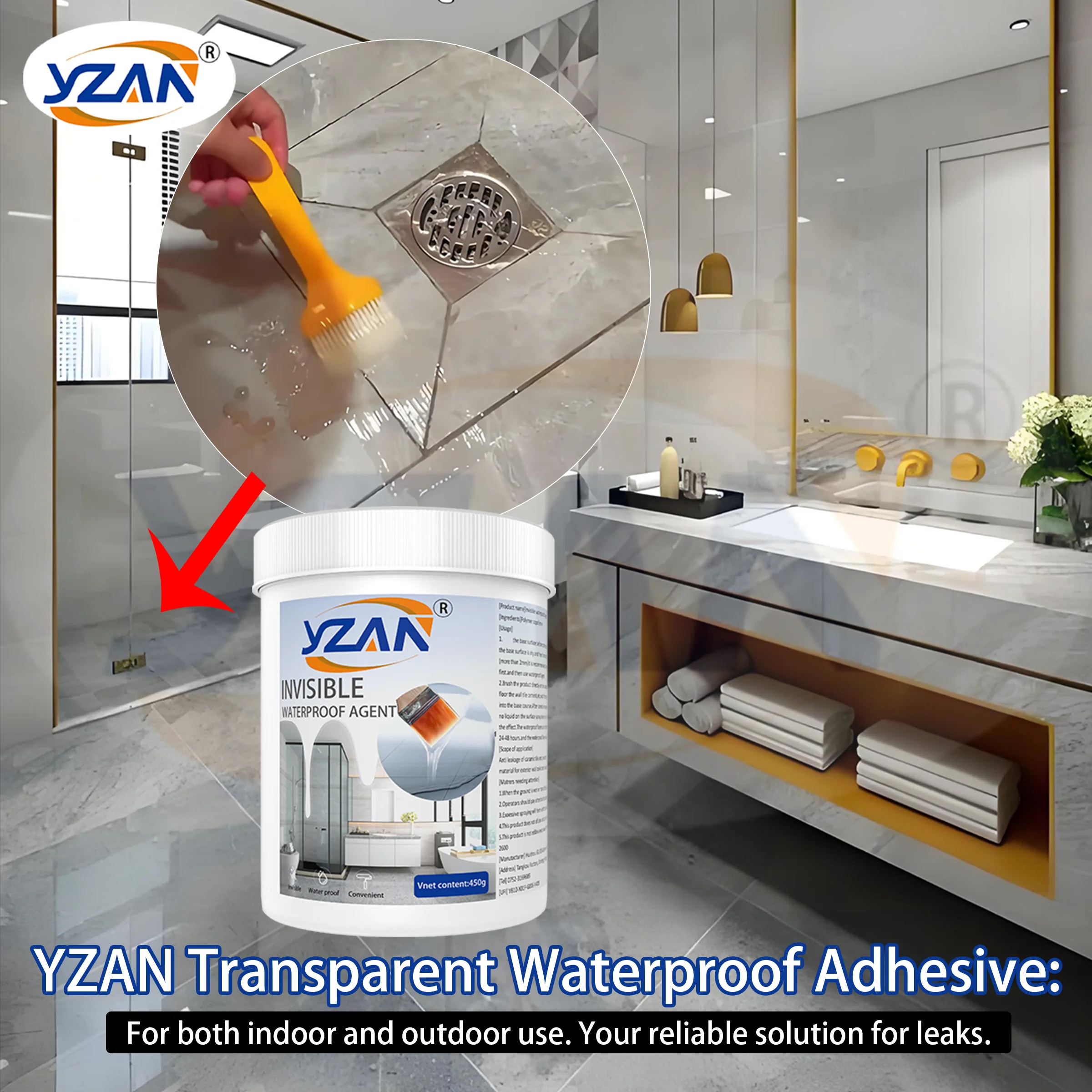 Waterproof Silicone Glue Strong Multipurpose Sealant 50G/110G/250G/450G - Water Resistant Adhesive for Bathroom Kitchen Windows Leak Repair