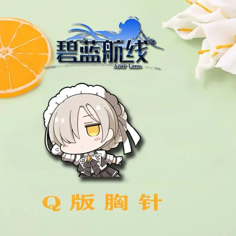 Anime Azur Lane Badge Brooch Pin USS Laffey Clothes Backpack Decoration Lapel Personalized Chest Tag