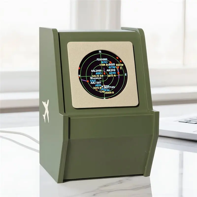 ABOK-3D Printed Case ADS-B Flight Tracker Gadget USB-C Powered Sonar Grid Screen Airplane Radar Monitor Live Tracking