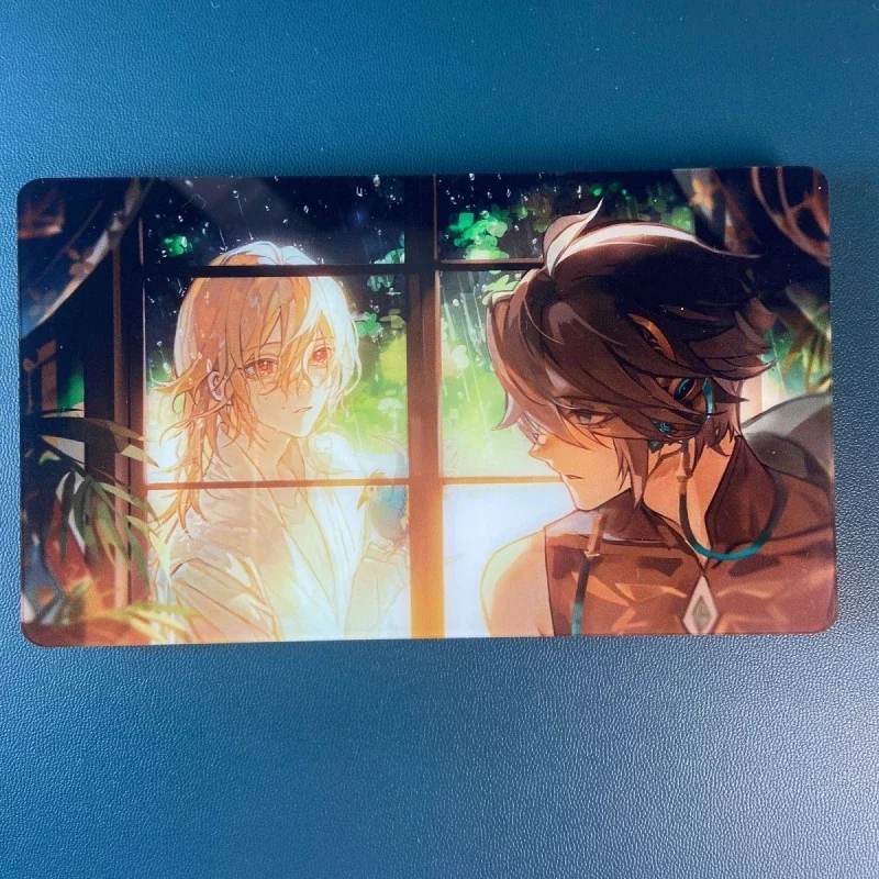 Hot Game Impact Alhaitham Kaveh Double Pattern Beautiful Waterfall Quicksand Mahjong Stand Figure Model Acrylic Desktop Decor