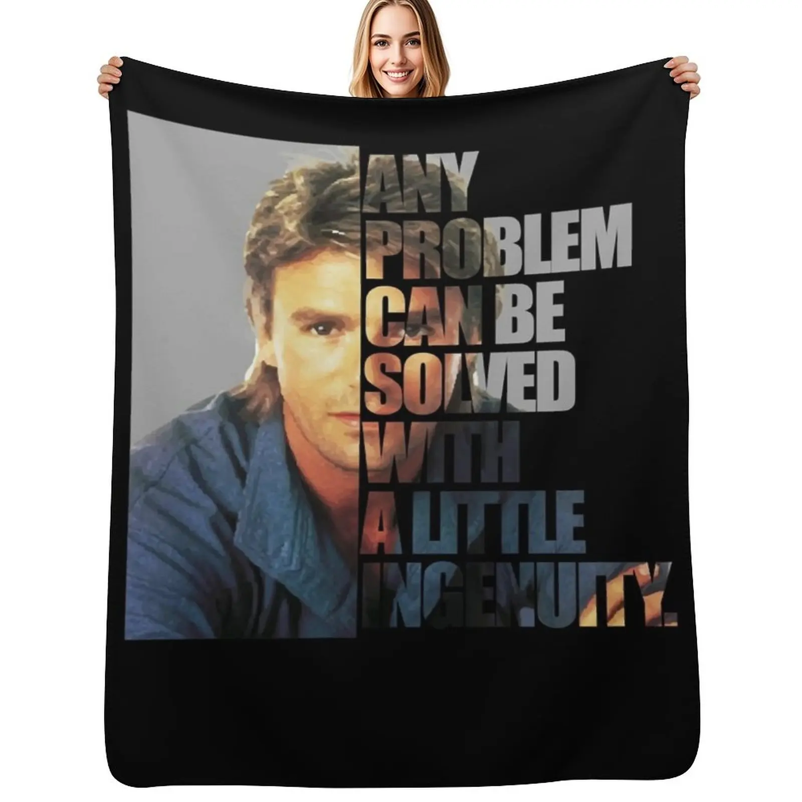 

Lover Gifts Macgyver Said Any Problem Gift For Fan Throw Blanket valentine gift ideas Softest Thermal Summer Blankets