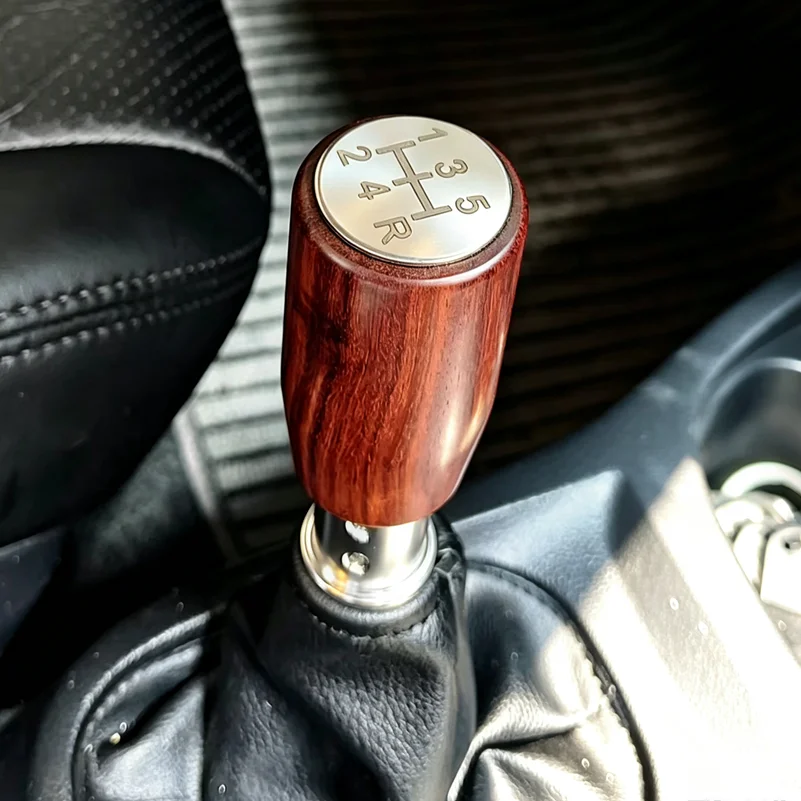 Wooden Gear Shift Knob Universal Manual/Automatic Transmission 15mm Aperture With Converter 8MM/10MM/12MM