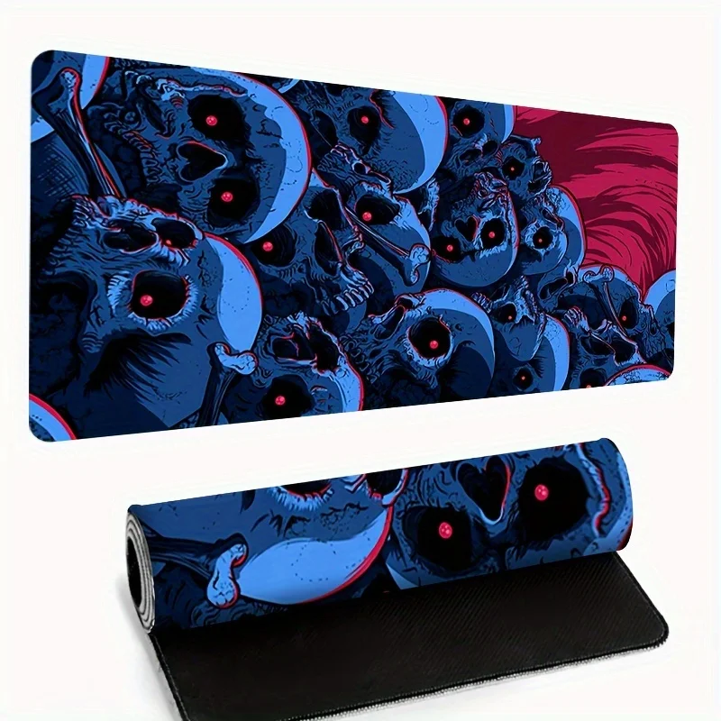 Blue skull mouse pad large gaming mats XXL desk mat gamer pc accessories keyboard expansion pads rubber anti-slip office mats