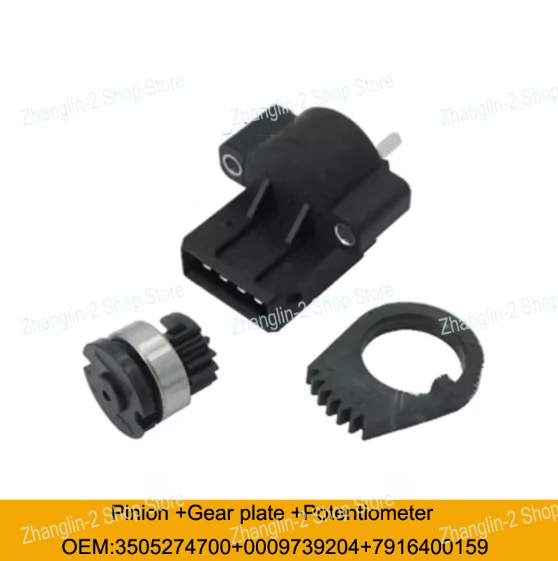 

Forklift Accessory Acceleration Assembly For Linde Forlift :Pinion 3505274700 +Gear Plate 0009739204+ Potentiometer 7916400159