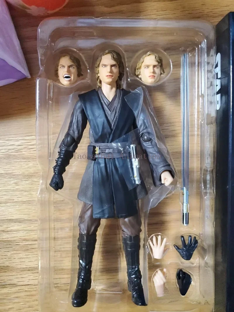مجموعة شخصيات حركة النجوم Bandai Star Wars ، S.H.Figuarts الأصلي ، Anakin Skywalker ، Anakin EP3 ، متوفر في المخزون ، هدية #6