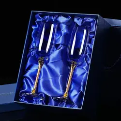European Diamond Crystal Champagne Cup Set High Beauty Handmade High Foot Cup Bubble Mug Household Wine Set Couple Pair Cups
