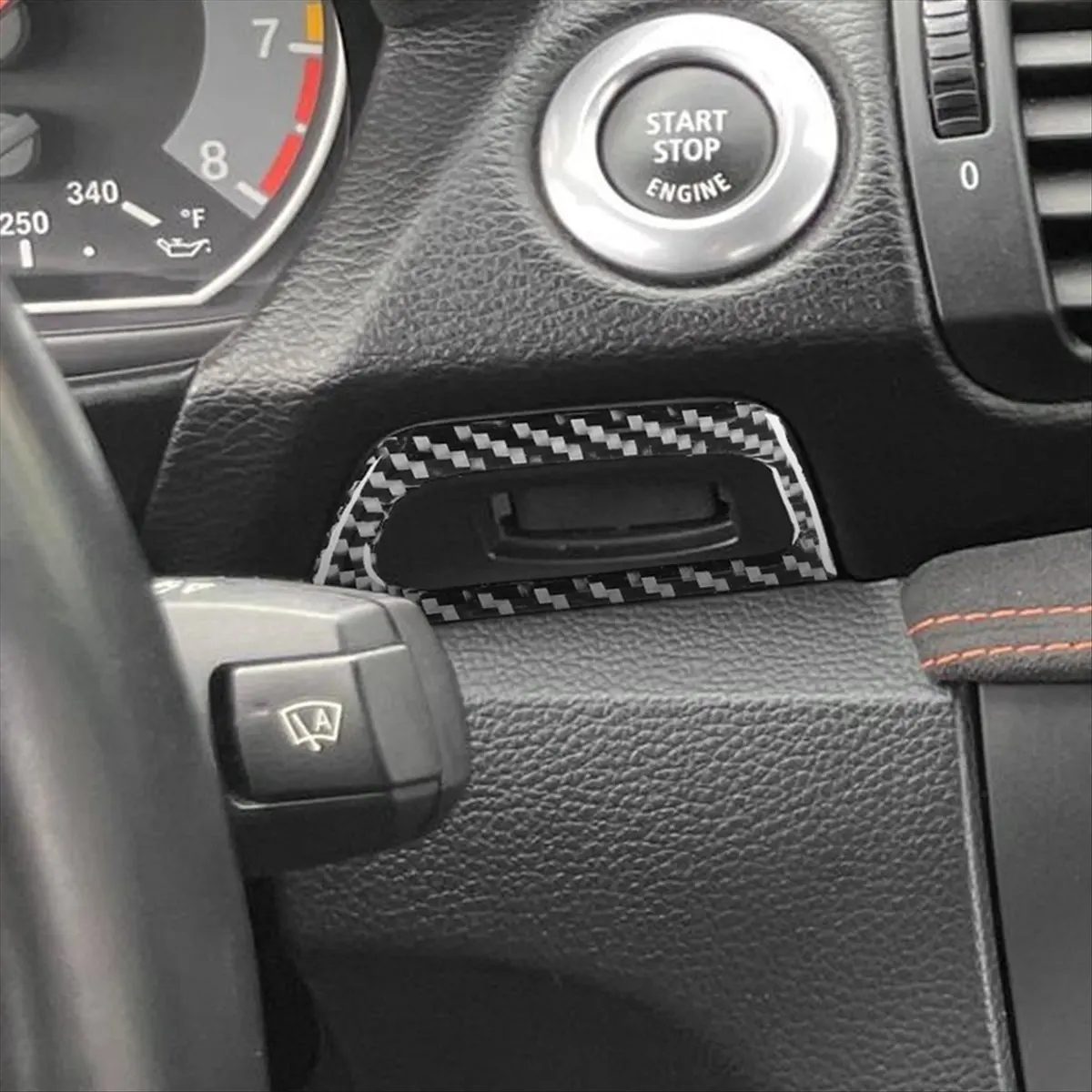 11-Carbon Fiber for BMW 1 Series E87 E81 E82 2008-2013 Center Control Left Side Keyhole Frame Cover Trim Accessories