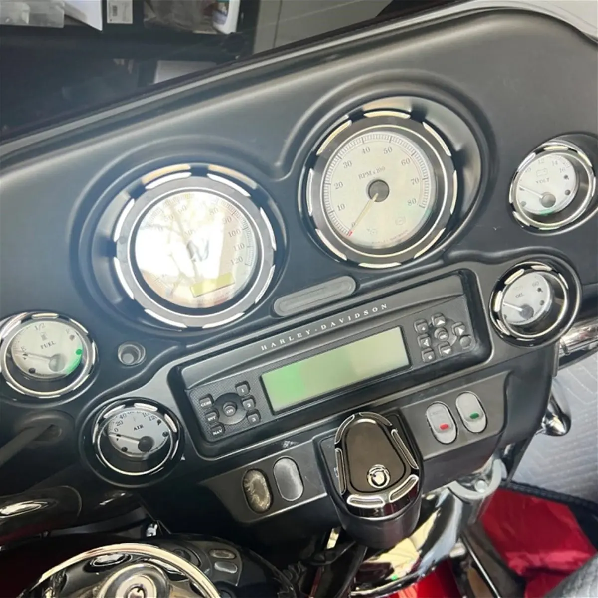 Super Sale 4 Inch Speedometer Gauge 2 Inch Burst Bezel Kit Instrument Cover Board for Harley Touring Electra Glide Street Glide