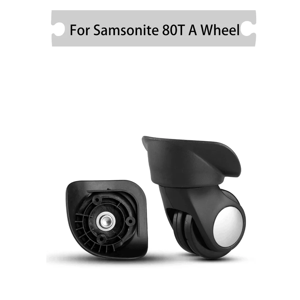 For Samsonite 80TA/B Universal Wheel Black Replacement Suitcase Rotating Shock Absorbing Silent Smooth Wheel Accessories Wheels