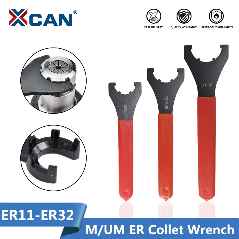 Xcan M/Um Soort Er Spantang Moer Moersleutel 1Pc ER11/ER16/ER20/ER25/ER32 Cnc Frees Draaibank Gereedschap Er Spanner