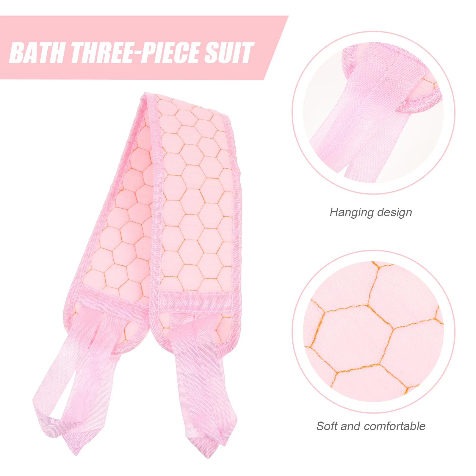 

1 Set Exfoliating Bath Towel Double Side Body Clean Mitt Portable Shower Scrubber Bathing Foaming Mesh For Travel Camping Hotel