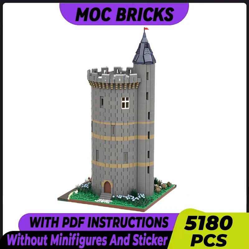 Medieval Castle Model Moc Building Bricks The Brittany Castle Technology Modular Blocks Gifts Christmas Toys DIY Sets Assembly