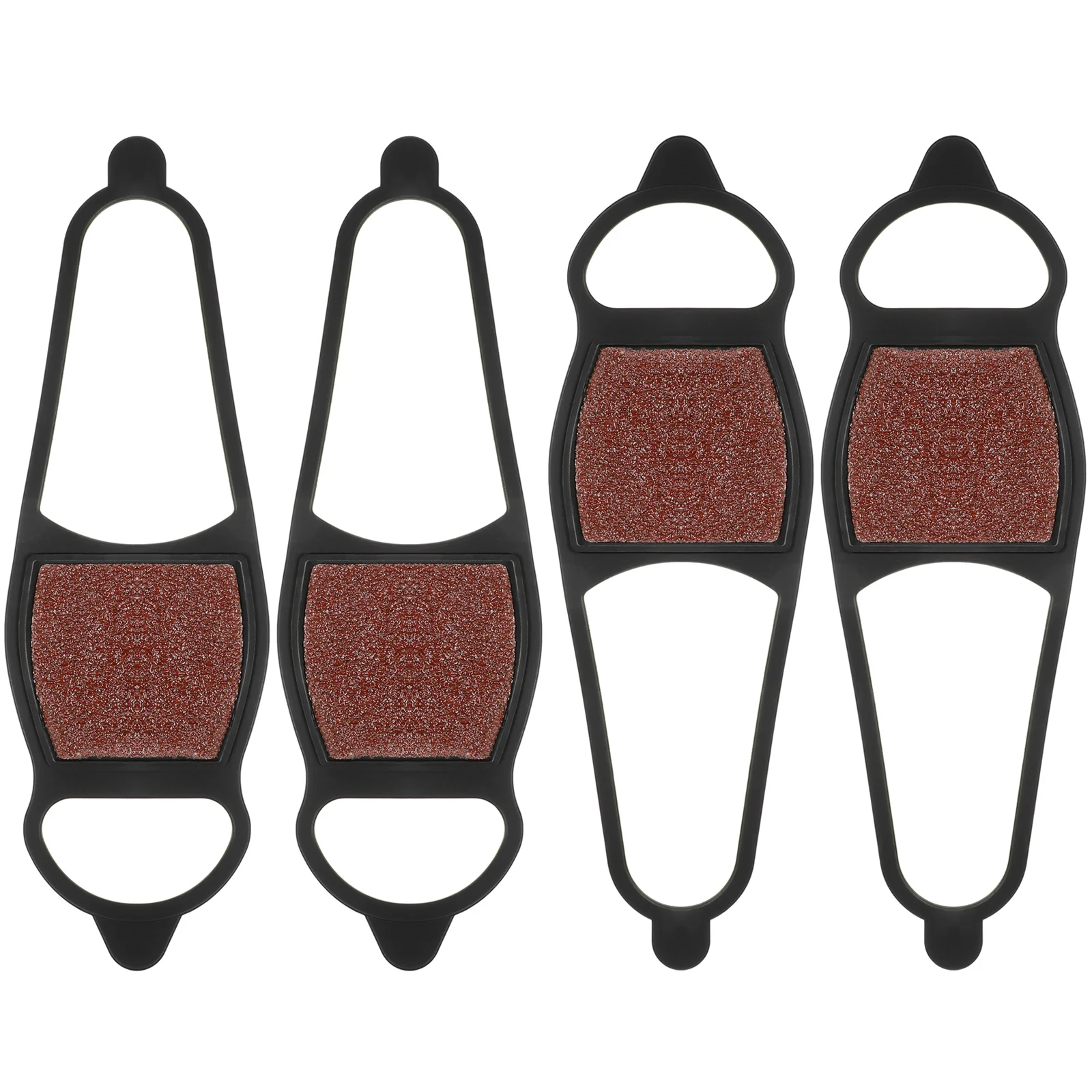 2 قطعة غطاء أحذية مضاد للانزلاق على الوجهين الأشرطة الرملية الخشنة للثلج والثلج في الهواء الطلق المشي لمسافات طويلة تسلق