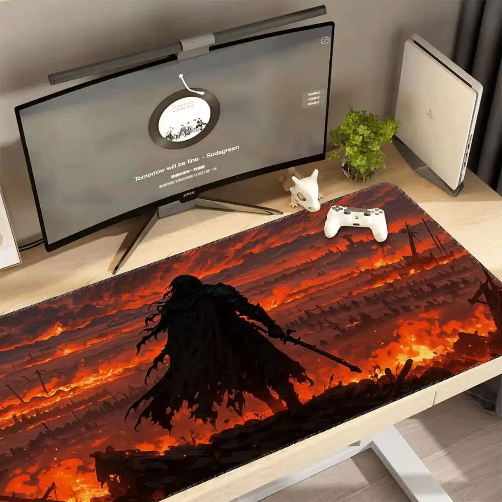 

Игровой коврик для стола Apocalyptic Battlefield XXL с резиновой основой, нескользящий коврик для мыши для ПК, игр и офиса