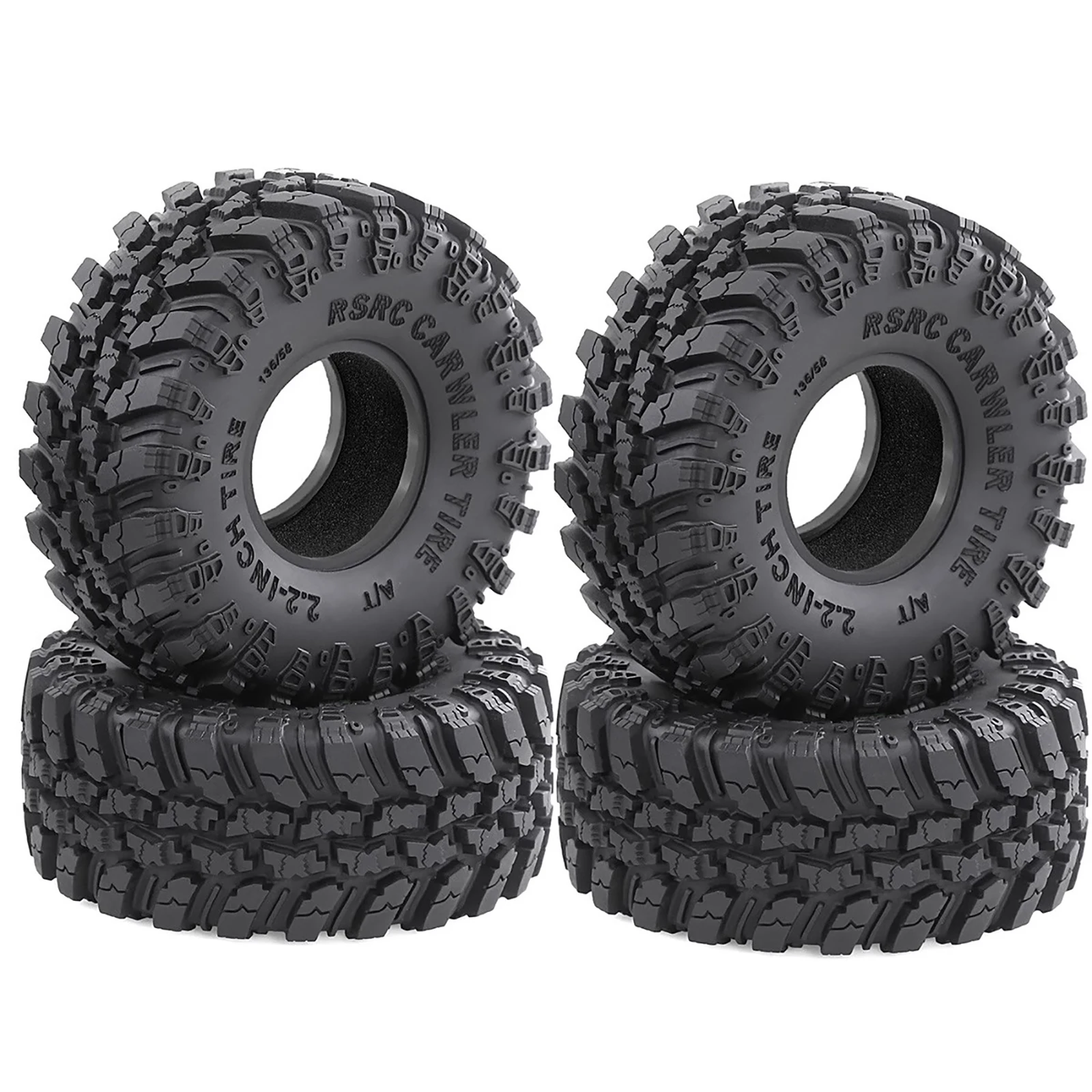 2PCS 2.2 Inch Tire for 1/8 Meijiaxin H8H Remote Control YK4083 Crossrc Big Rhino - Easy to Control RC Vehicle