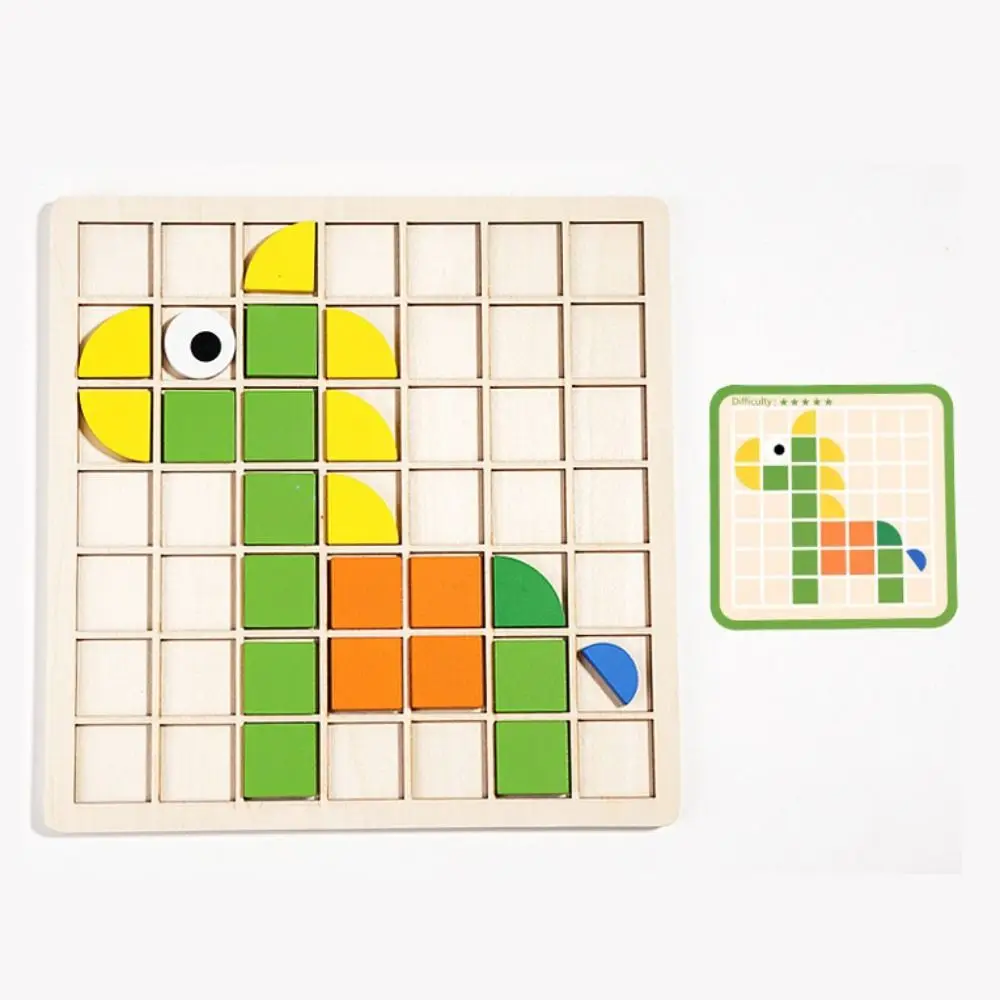 Puzzle Puzzle in legno Giocattolo Gioco sensoriale colorato Giocattolo educativo precoce Puzzle a forma geometrica per bambini dai 3 anni in su