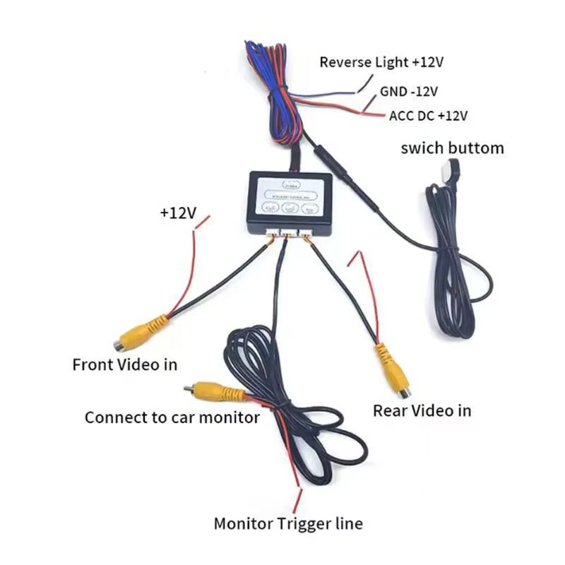 Car Rear/Front View Camera Switcher Manual Video Channel Converter for Reversing & Dash Cams Seamless Toggle (5/5 Difficulty)