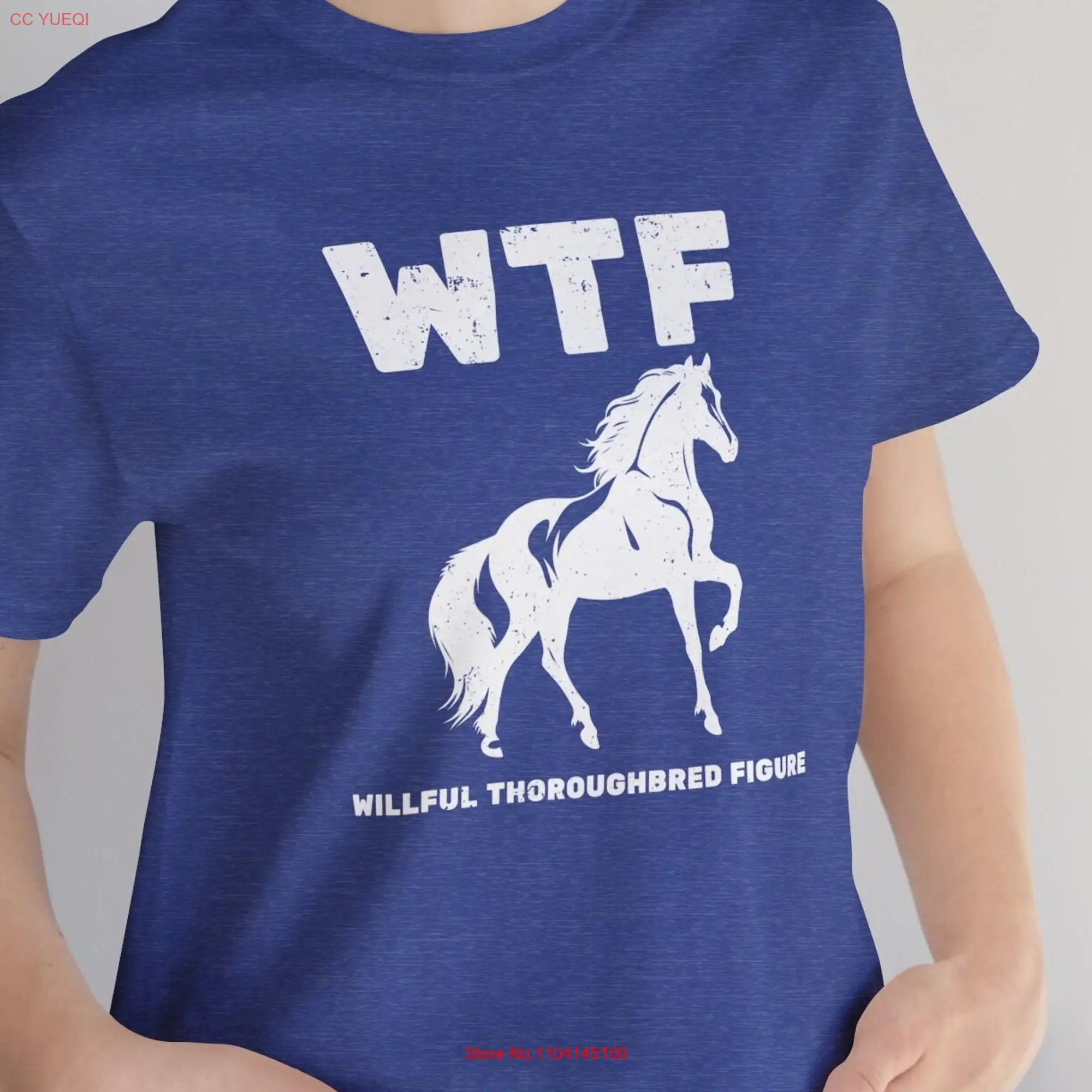 WTF Willful Thoroughbred Figure Acronym Funny Horse T shirt Love My Trainer Trendy Jersey  long or short sleeves