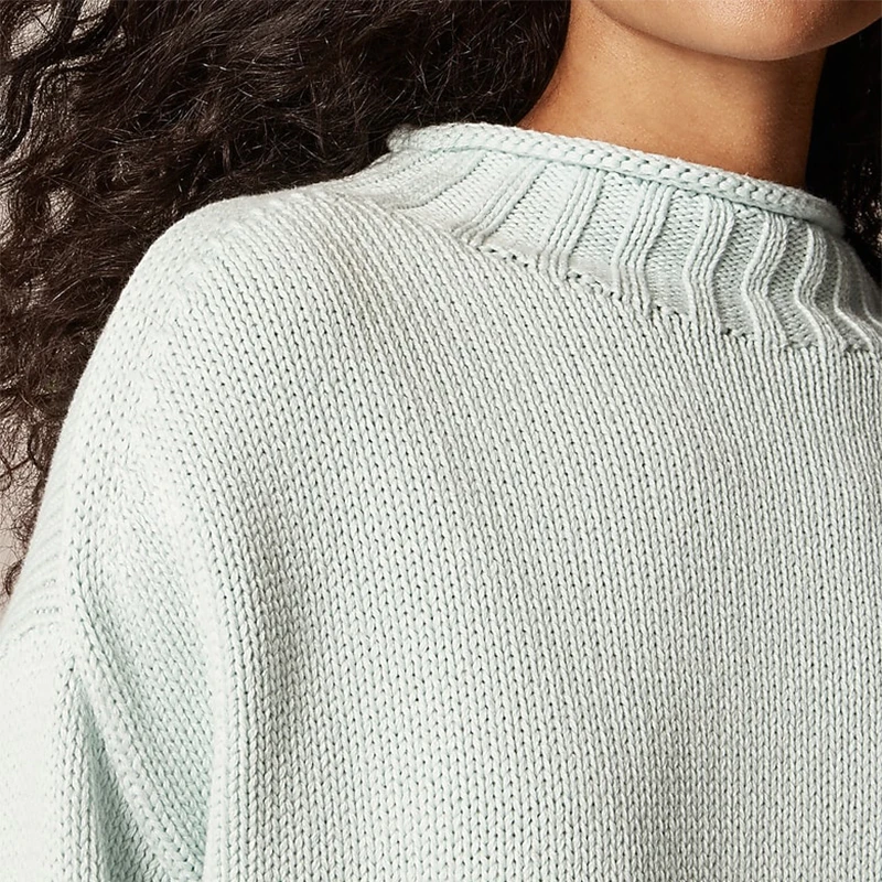 Women's Loose Sweater Rolled Neckline Pure Color Short Versatile Top Date Commuter Sweater 2025 Women's New Fashion Clothes